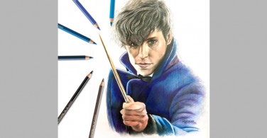Newt Scamander dengan Polychromos