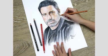 Ben Affleck dengan Polychromos
