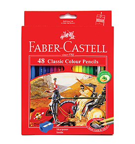 48-Pieces Classic Coloured Pencil with Sharpener