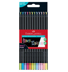 Black Edition Colour Pencils Neon Pastel 12
