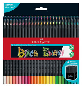 Black Edition Colour Pencils, Cardboard Box of 50