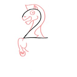 How to draw animals from numbers basic shape