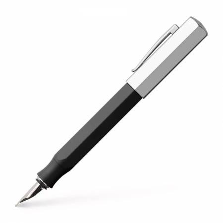 Ondoro Graphite Fountain Pen, Medium, Black