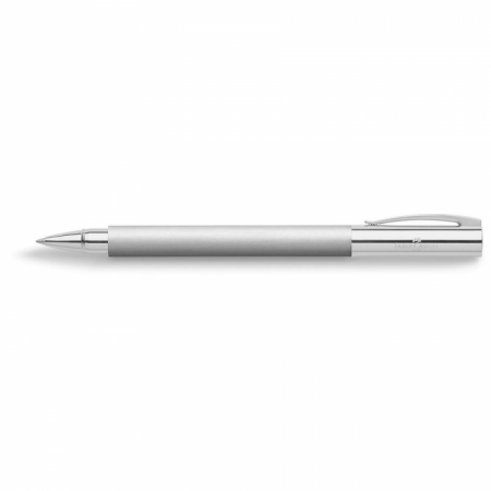Ambition Stainless Steel Rollerball Pen with Chrome Metal Grip, Silver