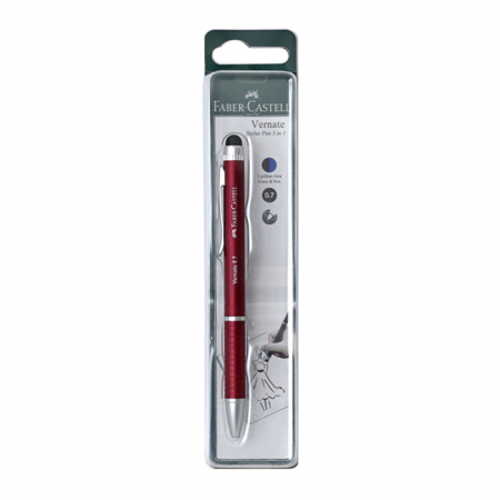 Vernate Blue & Black Ink Stylus Pen, 0.7mm, Red