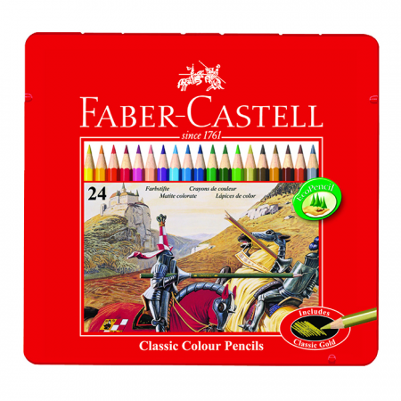 24-pieces Colour Pencils in Tin Case
