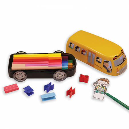 20-Pieces Connector Pen Colouring Set in School Bus
