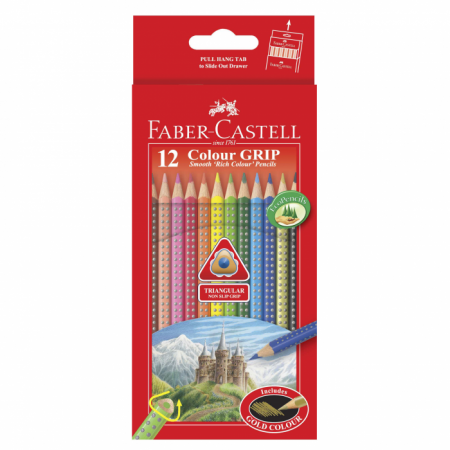 12-pieces Colour Grip Pencils