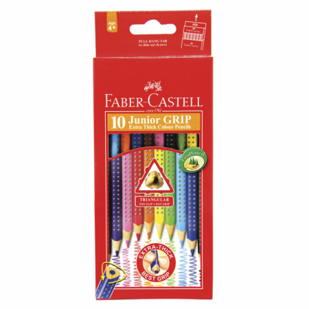10-pieces Junior Grip Colour Pencil