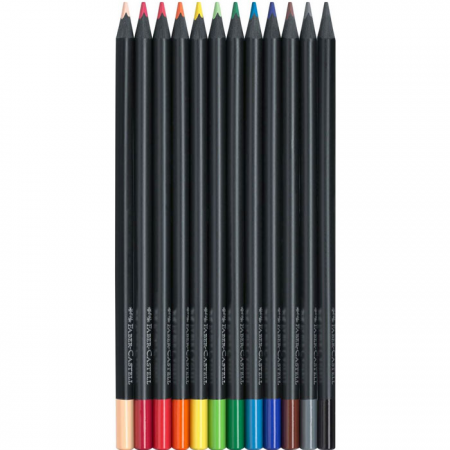 Black Edition Colour Pencils, Cardboard Box of 12