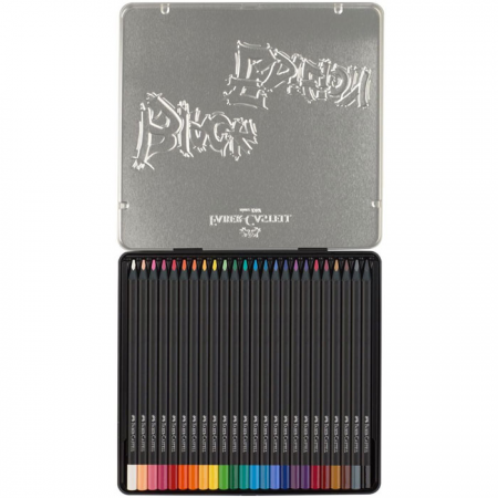 Black Edition Colour Pencils, Tin of 24